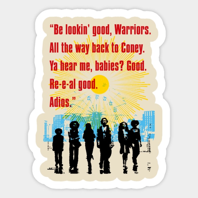 The Warriors Coney Island Sticker by HAPPY TRIP PRESS